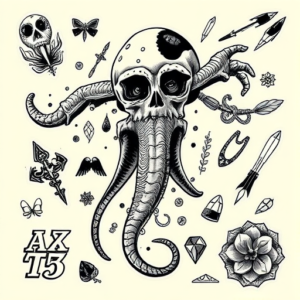 Patchwork Medusa Tattoo