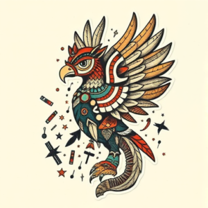 Patchwork Quetzalcoatl Tattoo