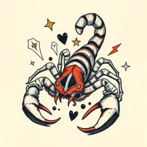 Patchwork Scorpio Tattoo