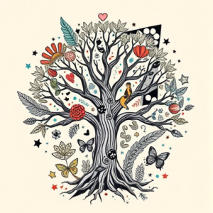 Patchwork Tree Tattoo