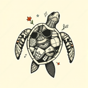 Patchwork Turtle Tattoo