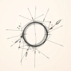 Pencil And Marker Outline Band Tattoo