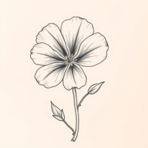 Pencil And Marker Outline Bluebonnet Tattoo