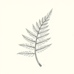 Pencil And Marker Outline Fern Tattoo