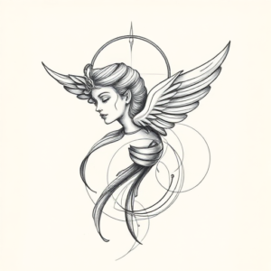 Pencil And Marker Outline Gemini Tattoo