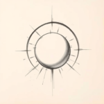 Pencil And Marker Outline Halo Tattoo