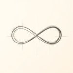 Pencil And Marker Outline Infinity Tattoo