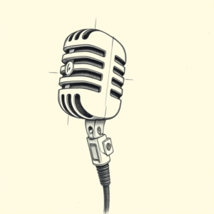 Pencil And Marker Outline Microphone Tattoo
