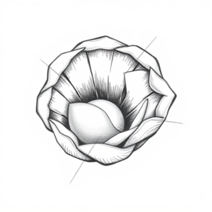 Pencil And Marker Outline Pearl Tattoo