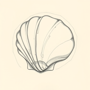 Pencil And Marker Outline Shellback Tattoo