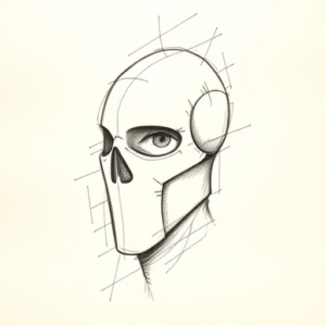 Pencil And Marker Outline Spartan Tattoo