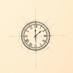 Pencil And Marker Outline Time Tattoo