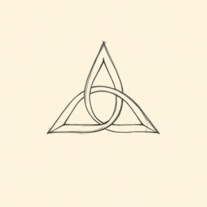 Pencil And Marker Outline Triquetra Tattoo