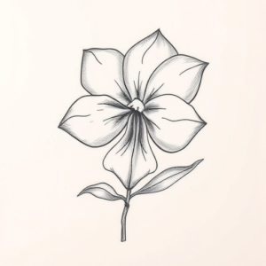 Pencil And Marker Outline Violet Tattoo