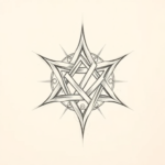 Pencil And Marker Outline Yggdrasil Tattoo