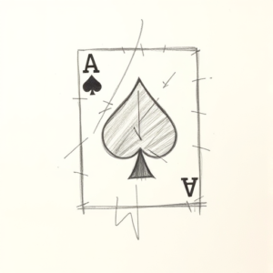 Pencil Blocking Sketch Ace Tattoo