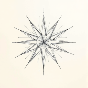 Pencil Blocking Sketch Atomic Tattoo