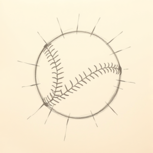 Pencil Blocking Sketch Baseball Tattoo