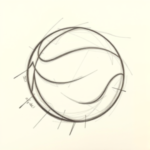 Pencil Blocking Sketch Basketball Tattoo