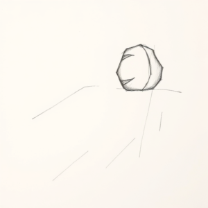 Pencil Blocking Sketch Beach Tattoo