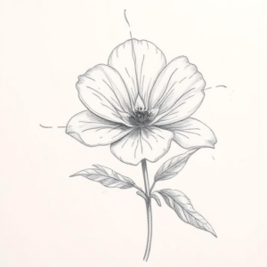 Pencil Blocking Sketch Bluebonnet Tattoo