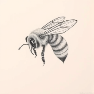 Pencil Blocking Sketch Bumblebee Tattoo