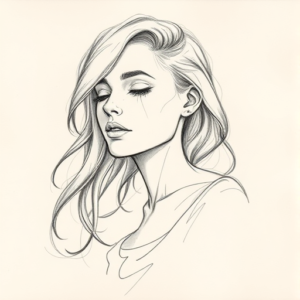 Pencil Blocking Sketch Catrina Tattoo