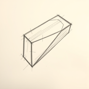 Pencil Blocking Sketch Coffin Tattoo