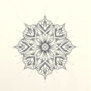 Pencil Blocking Sketch Crochet Tattoo