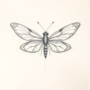 Pencil Blocking Sketch Firefly Tattoo