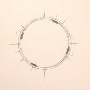 Pencil Blocking Sketch Halo Tattoo