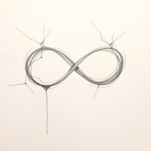 Pencil Blocking Sketch Infinity Tattoo