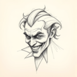 Pencil Blocking Sketch Joker Tattoo