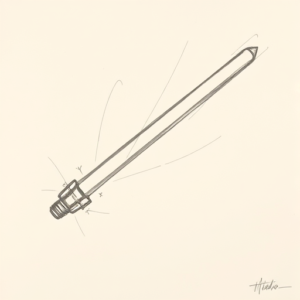 Pencil Blocking Sketch Lightsaber Tattoo