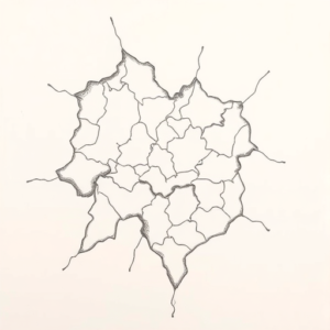 Pencil Blocking Sketch Map Tattoo