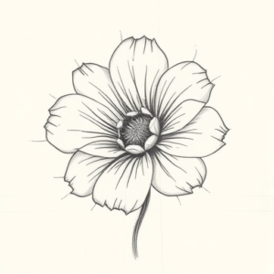 Pencil Blocking Sketch Marigold Tattoo