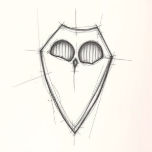 Pencil Blocking Sketch Planchette Tattoo