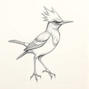 Pencil Blocking Sketch Roadrunner Tattoo