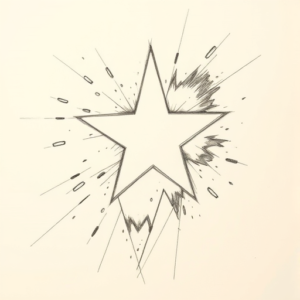 Pencil Blocking Sketch Rockstar Tattoo