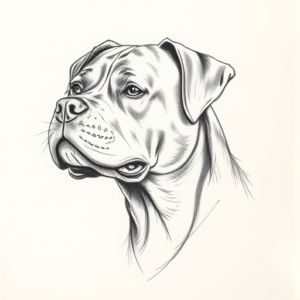 Pencil Blocking Sketch Rottweiler Tattoo