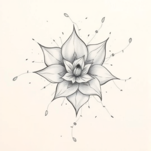 Pencil Blocking Sketch Sampaguita Tattoo