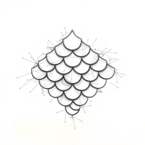 Pencil Blocking Sketch Scale Tattoo