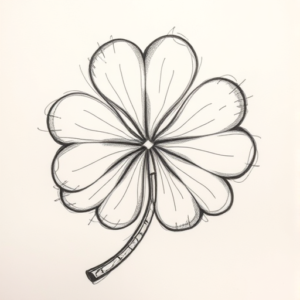 Pencil Blocking Sketch Shamrock Tattoo