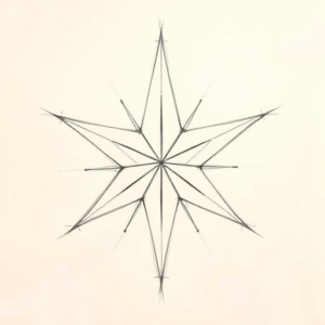 Pencil Blocking Sketch Star Tattoo