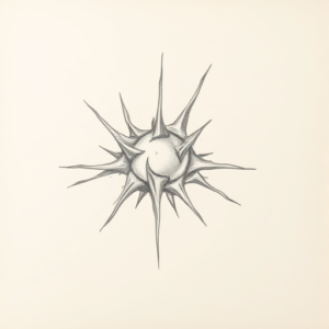 Pencil Blocking Sketch Thorn Tattoo