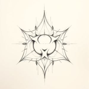 Pencil Blocking Sketch Trinity Tattoo