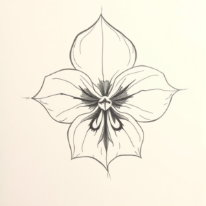 Pencil Blocking Sketch Violet Tattoo