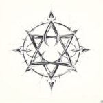 Pencil Blocking Sketch Yggdrasil Tattoo