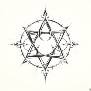 Pencil Blocking Sketch Yggdrasil Tattoo