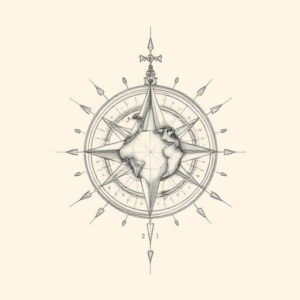 Pencil Dotwork Outline Atlas Tattoo